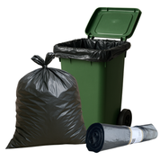 Liquipak 240L Heavy Duty Black Bin Liners – Strong Recycled Bags for Wheelie Bins