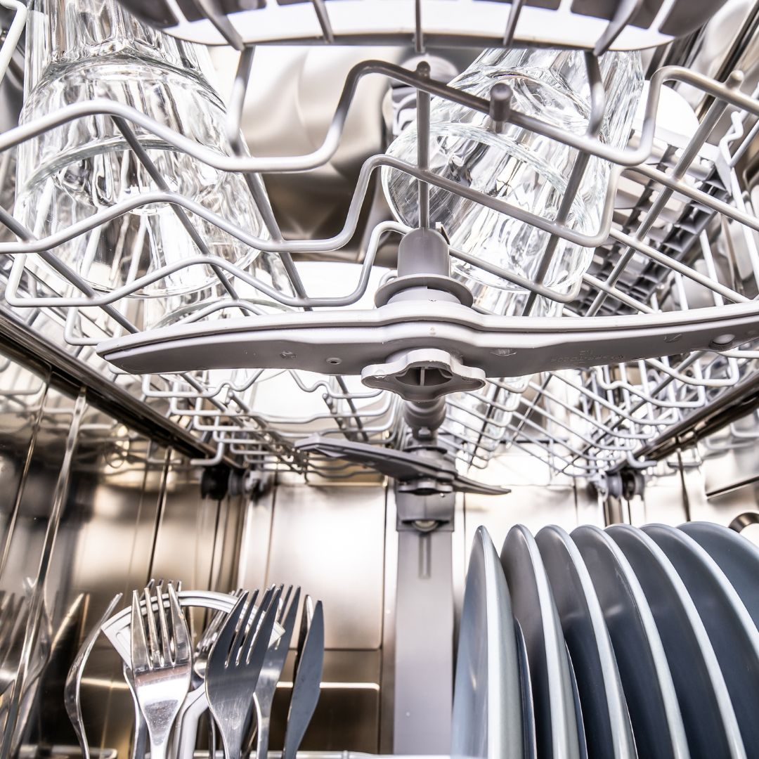 Glasses, Dishes and Cutlery in a Dishwasher