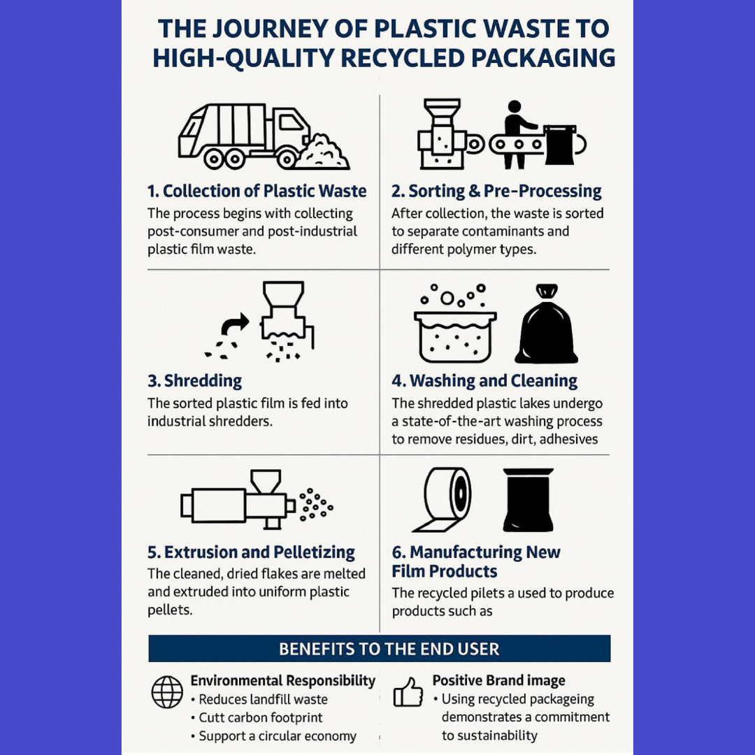 Heavy duty refuse sacks Journey of the plastic waste