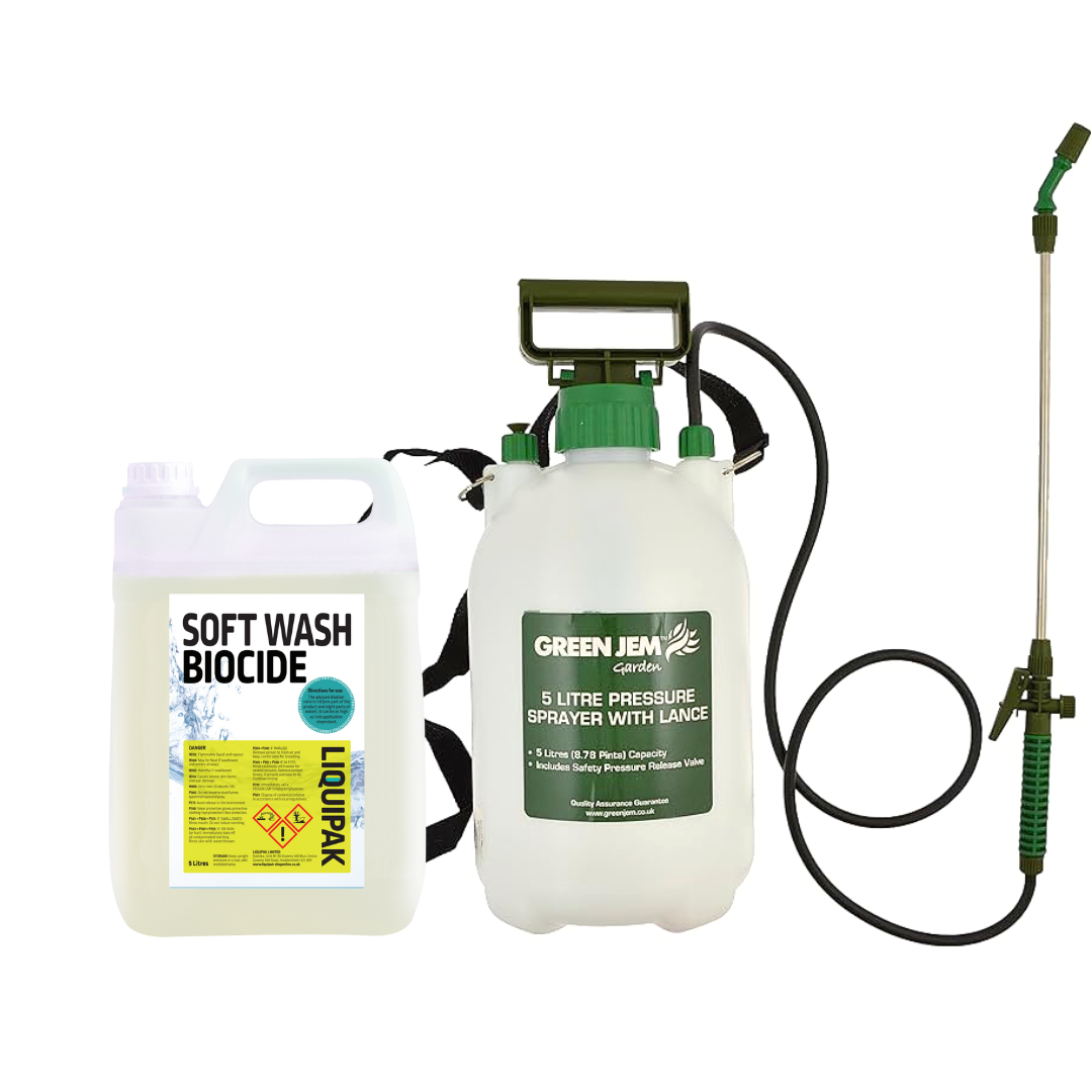 Softwash biocide & pressure sprayer bundle