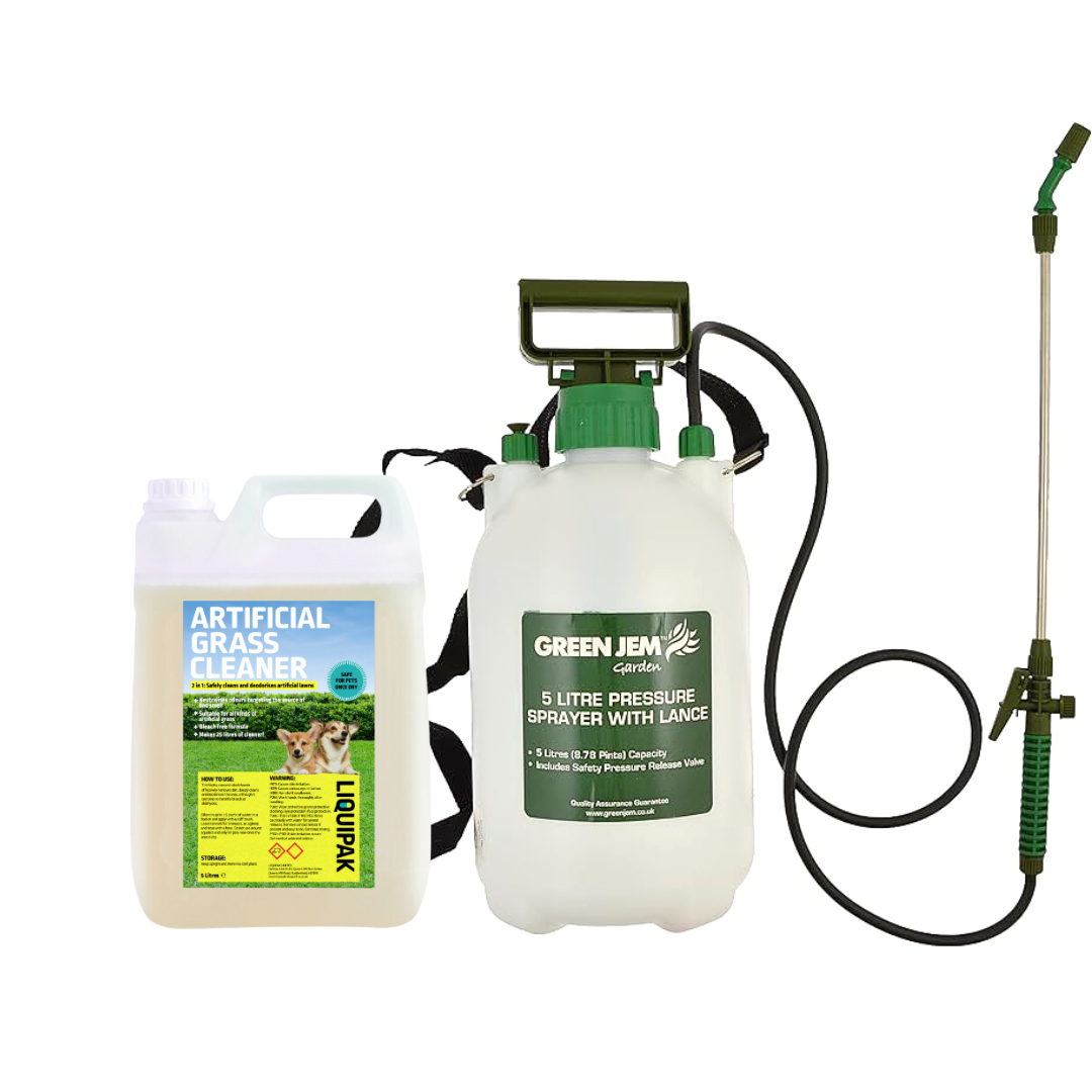 ARTIFICIAL GRASS CLEANER 5L + PRESSURE WASHER SPRAYER | LIQUIPAK