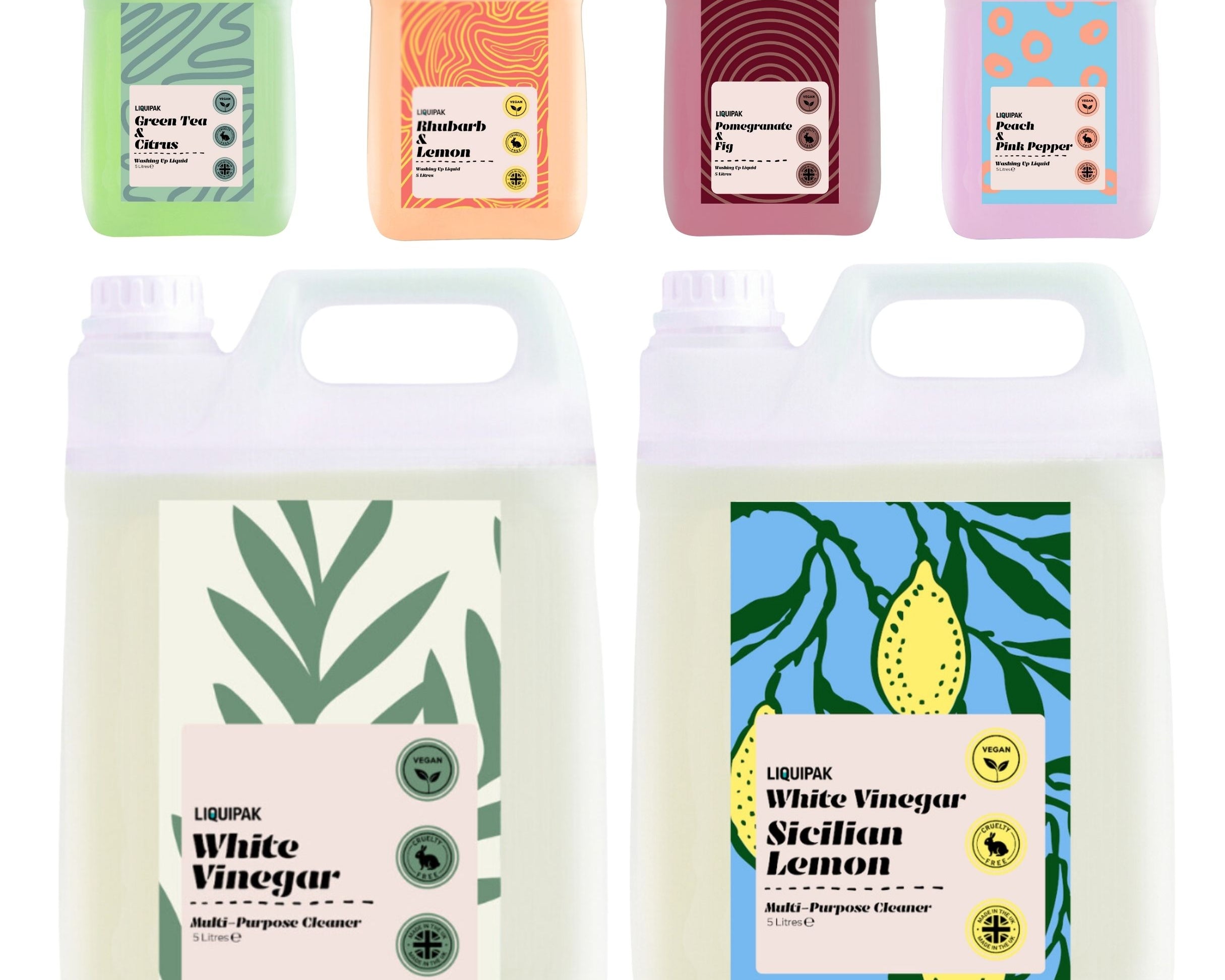 Vegan Washing Up 5L + White Vinegar 5LBundle