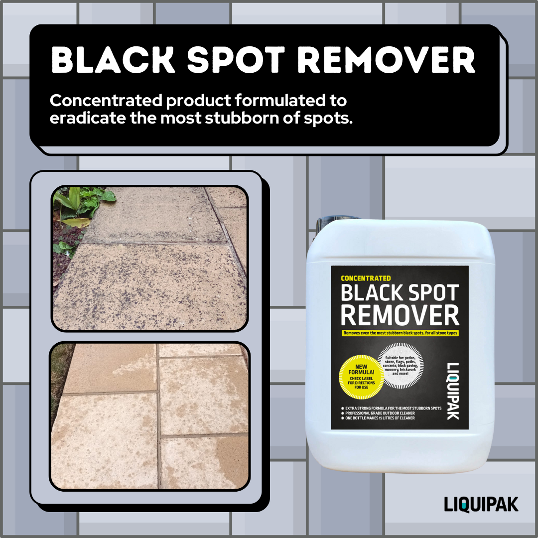 Black Spot Remover 9.9% Concentrate 5L Before and After Images Liquipak
