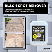 Black Spot Remover 9.9% Concentrate 5L Before and After Images Liquipak
