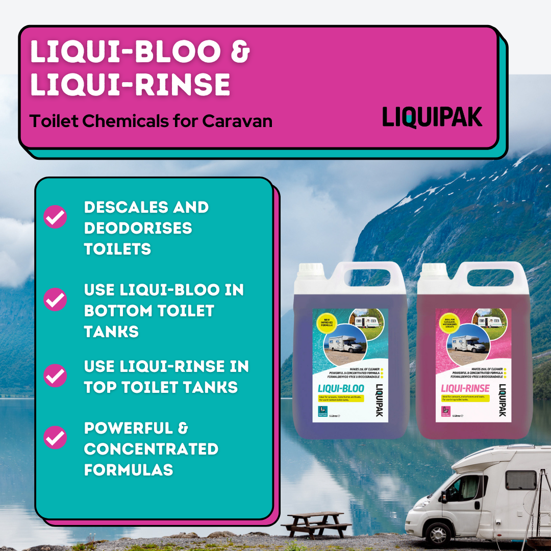 Caravan Toilet Chemicals Bundle Liqui Bloo 5L + Liqui Rinse 5L Product Information | Liquipak