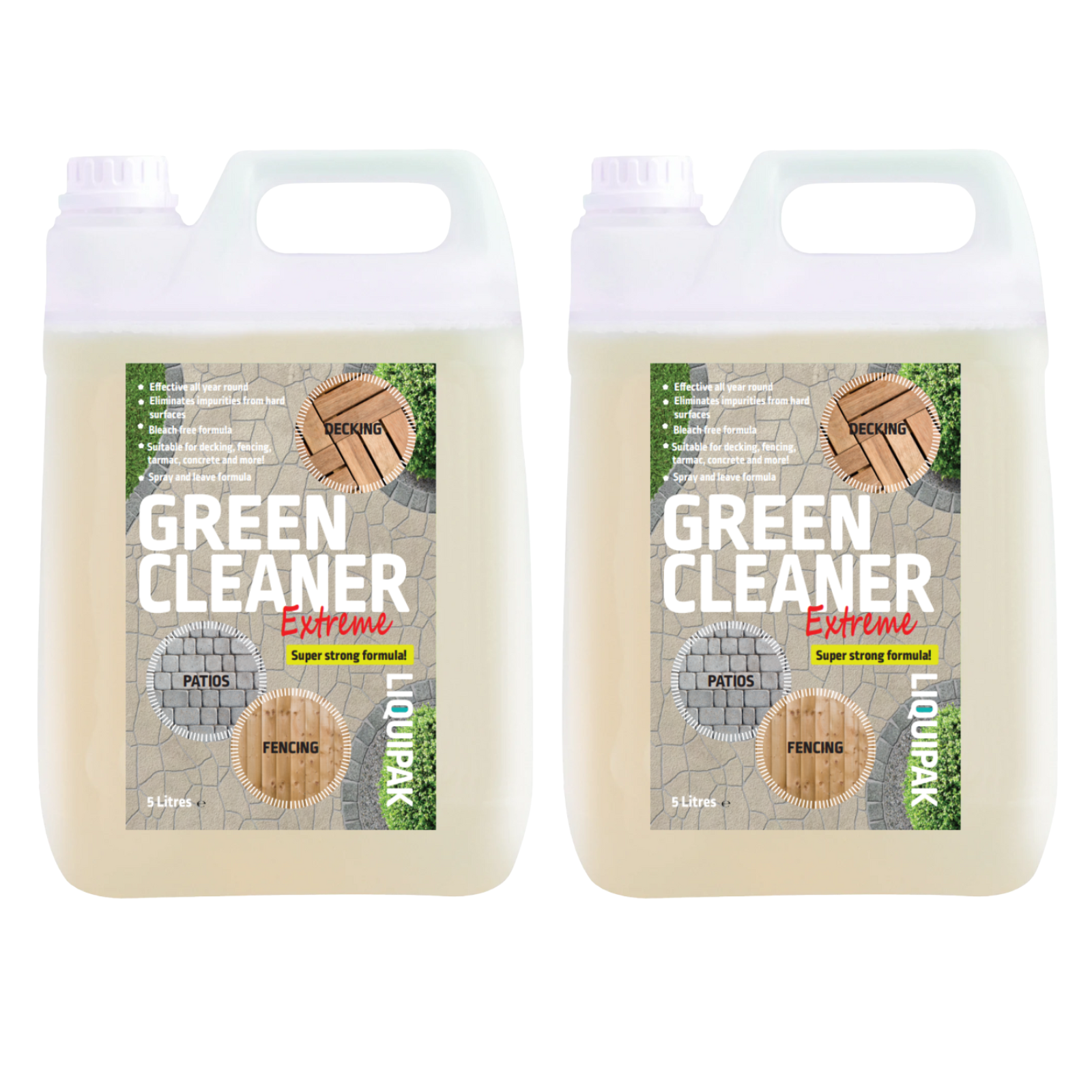 Green Cleaner Extreme Patio & Driveway Cleaner 10L -Removes Mould, Algae, Lichen | Liquipak Easter Sale 2024