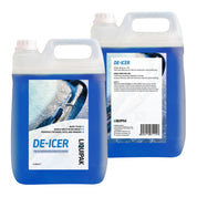 Two containers of DE-ICER LIQUIPAK on a white background 10L