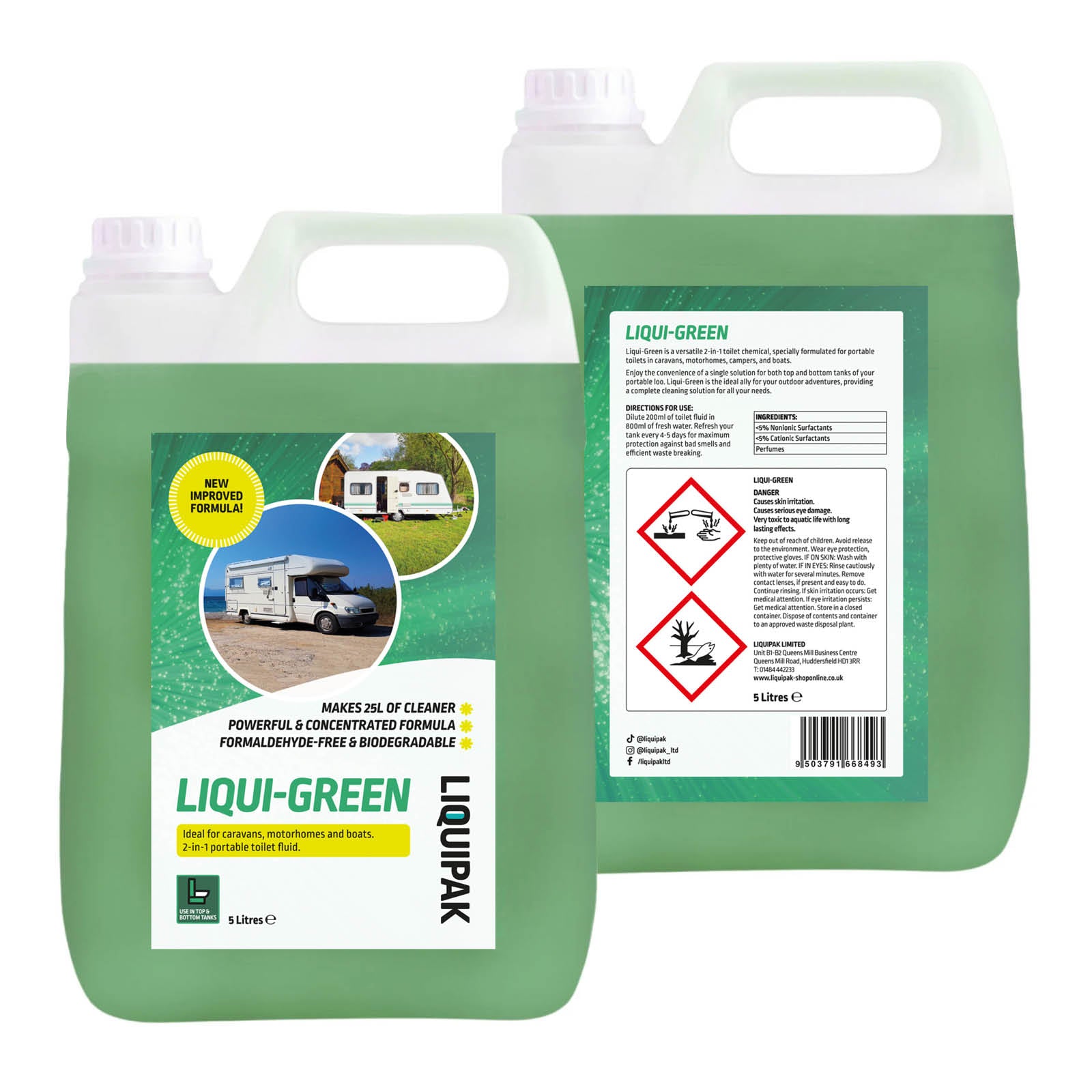 Liquipak - Liqui-Green Caravan Toilet Cleaner Info