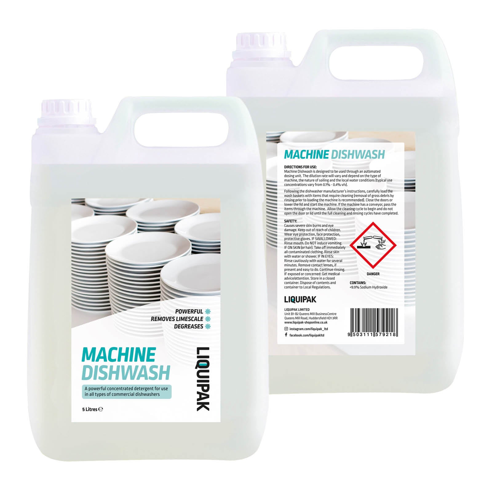 Liquipak - Machine Dishwash 10 Litre Front and Back