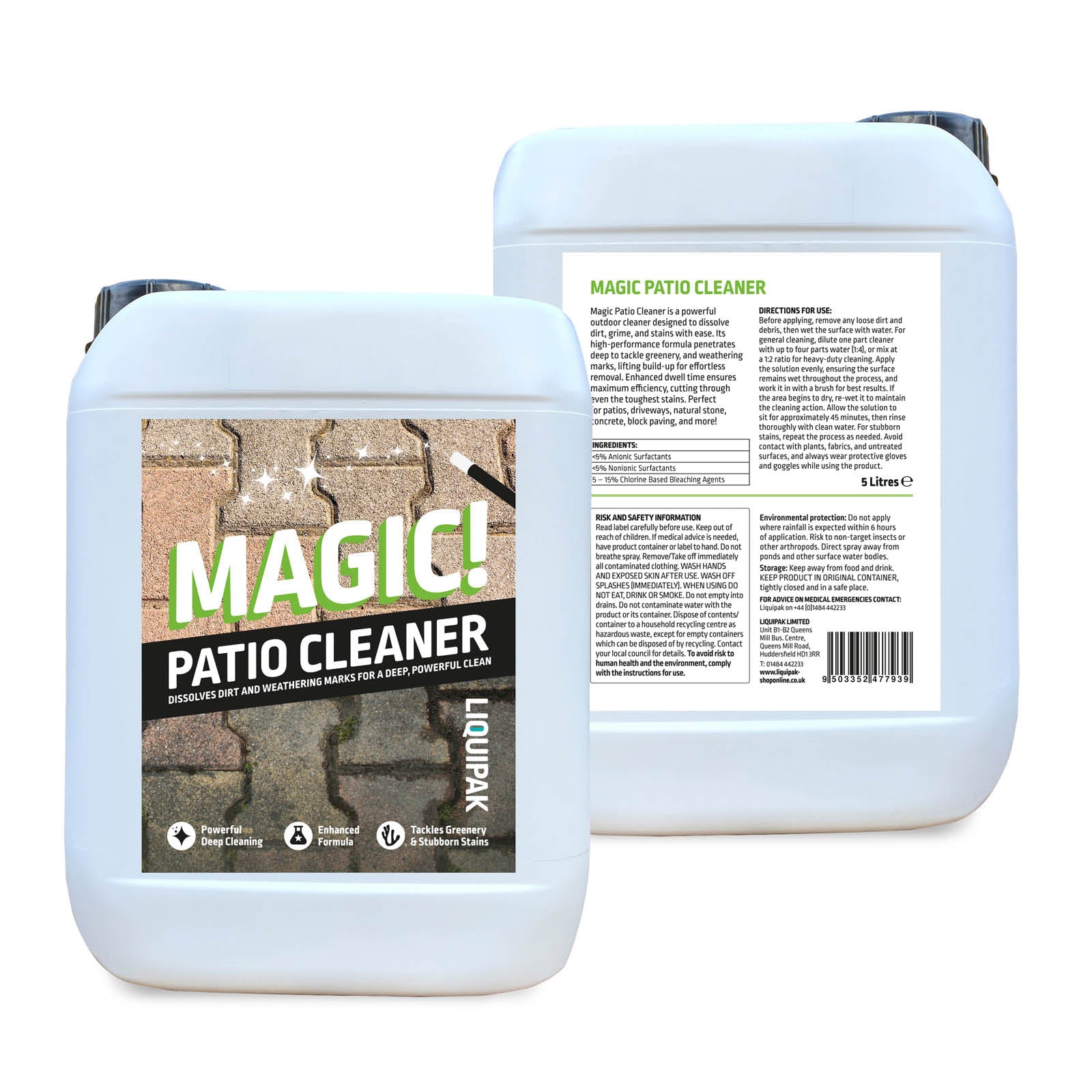 PATIO MAGIC CLEANER 5L BACK LABEL | LIQUIPAK