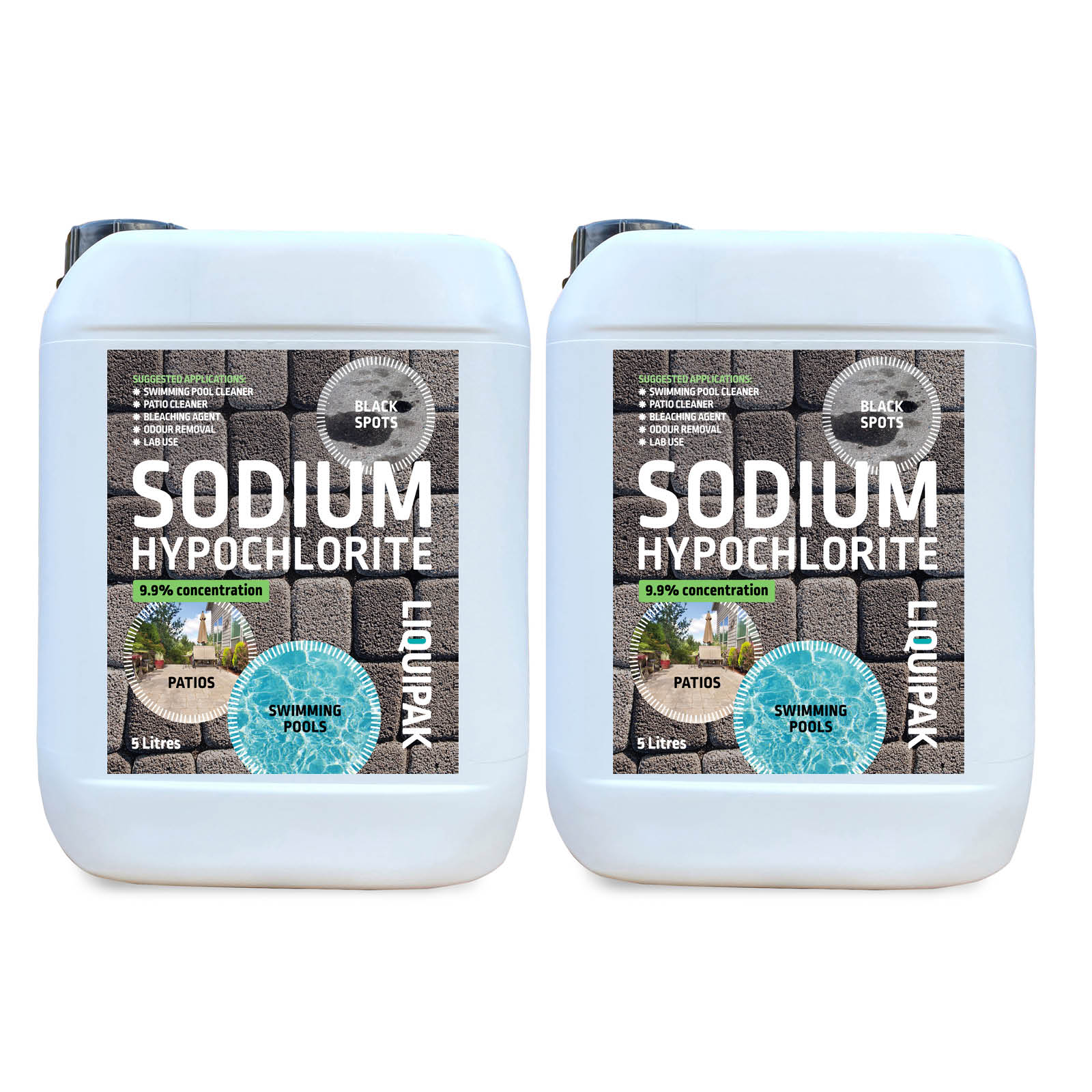 Sodium Hypochlorite 9.99% Concentration 10L  Patio Cleaner | Liquipak