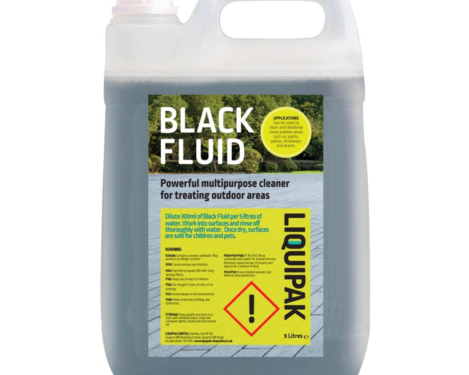 Liquipak - Black Fluid Path & Patio Outdoor Cleaning 5L