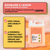 Liquipak - Rhubarb & Lemon Vegan Washing Up Liquid Info