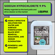 Sodium Hypochlorite 9.9% Concentration | Patio Cleaner