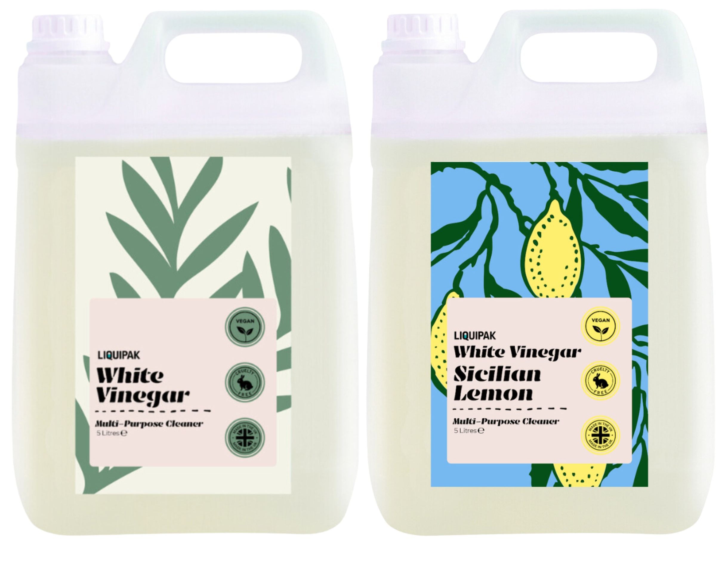 Liquipak Cleaning Vinegars | White and Lemon Scented