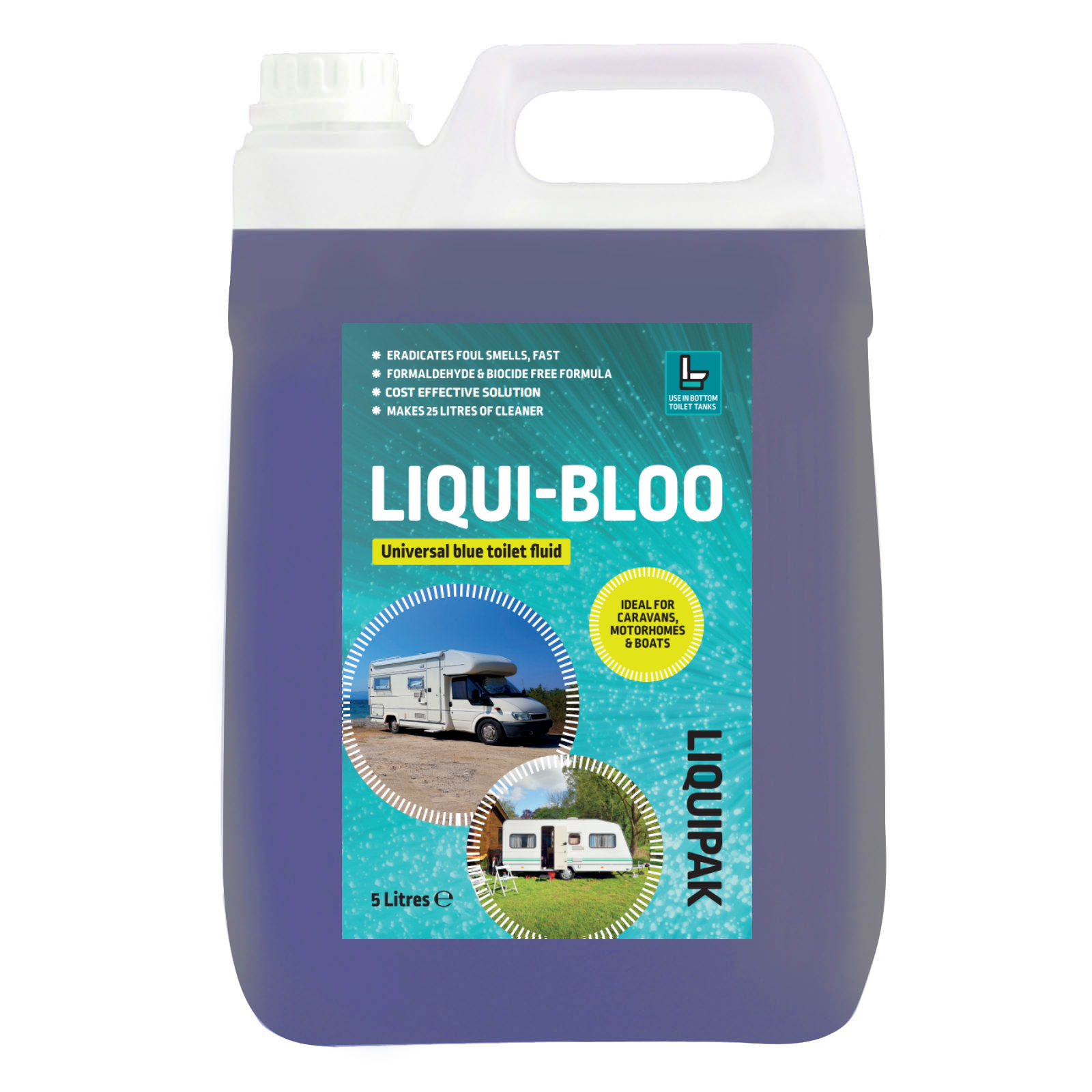 Liquipak Liqui Bloo Blue Toilet Chemical for Caravan 1 20 Litres