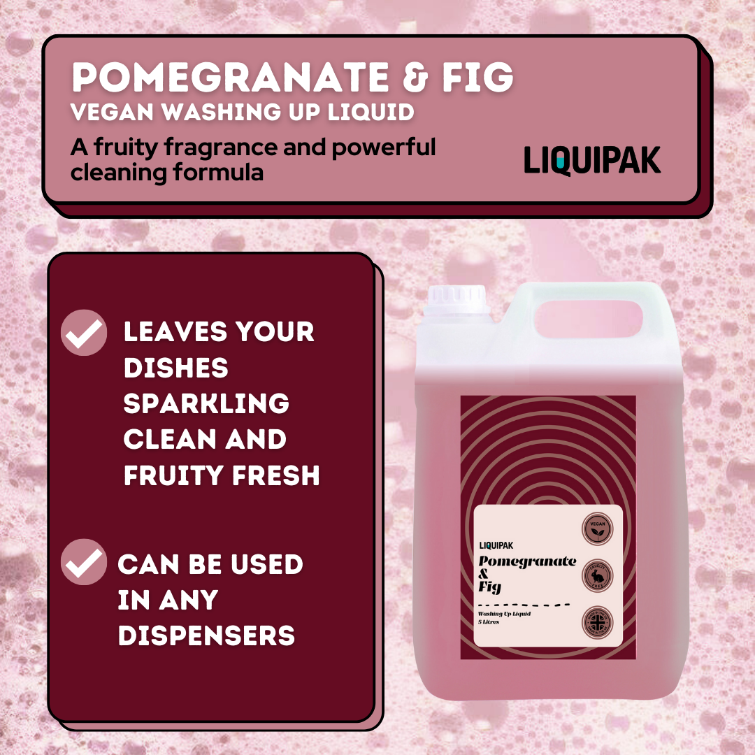 Liquipak - Pomegranate & Fig Vegan Washing Up Liquid Info