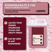 Liquipak - Pomegranate & Fig Vegan Washing Up Liquid Info