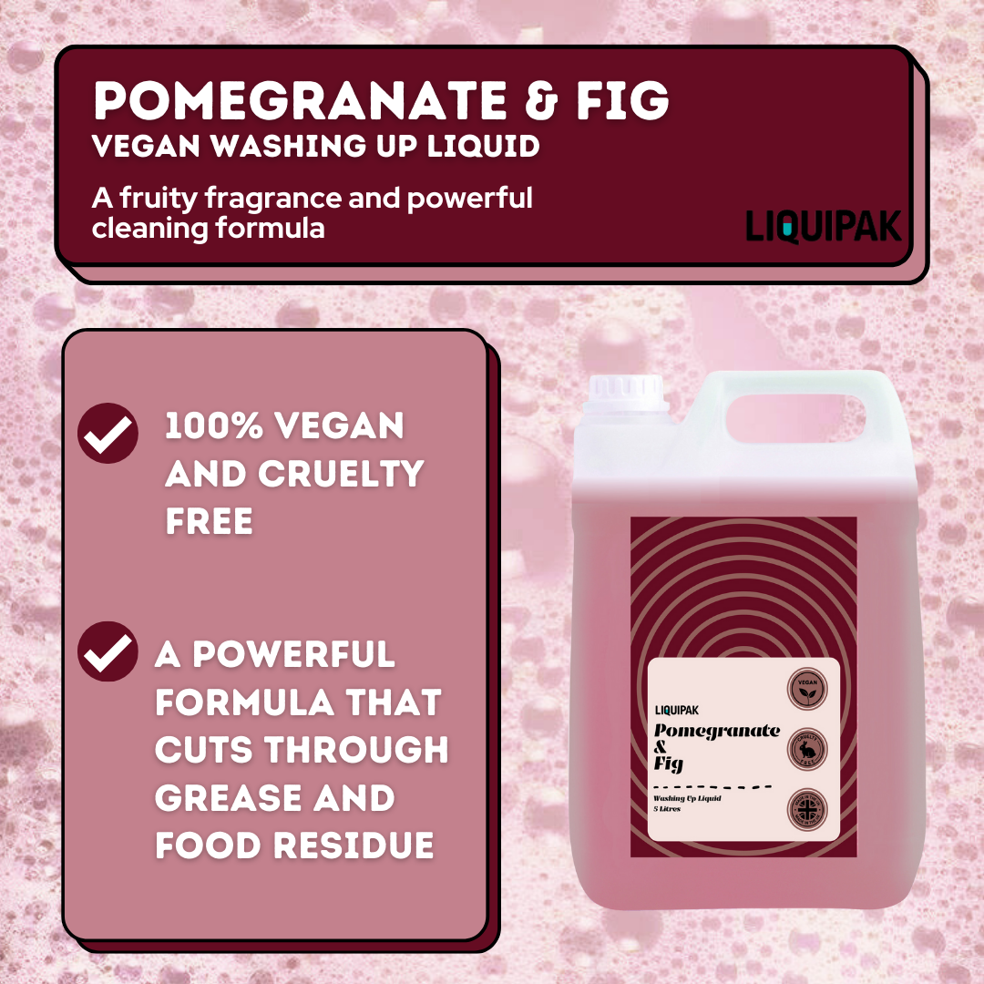 Liquipak - Pomegranate & Fig Vegan Washing Up Liquid Info