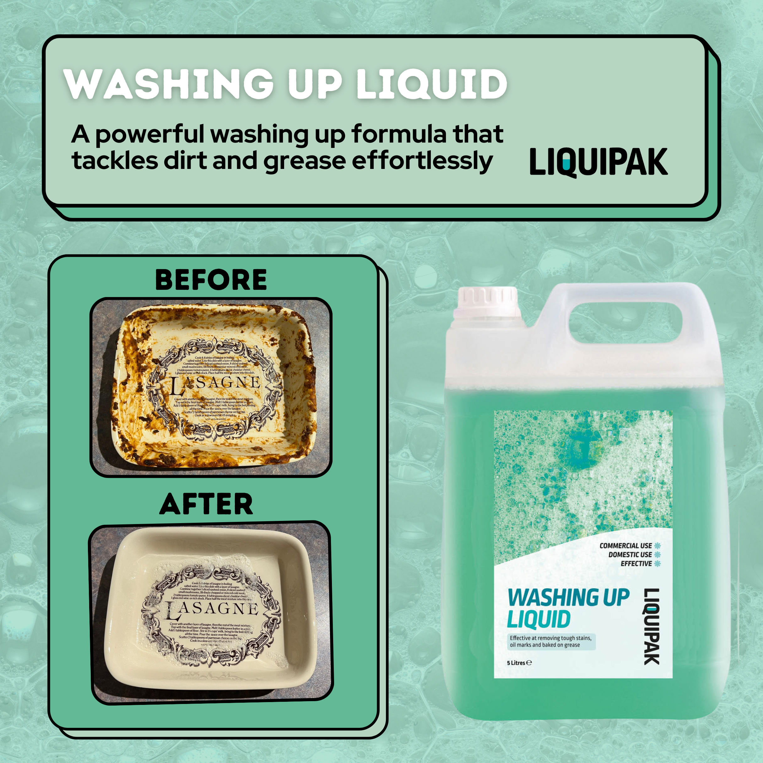 Liquipak - Washing Up Liquid Product Information
