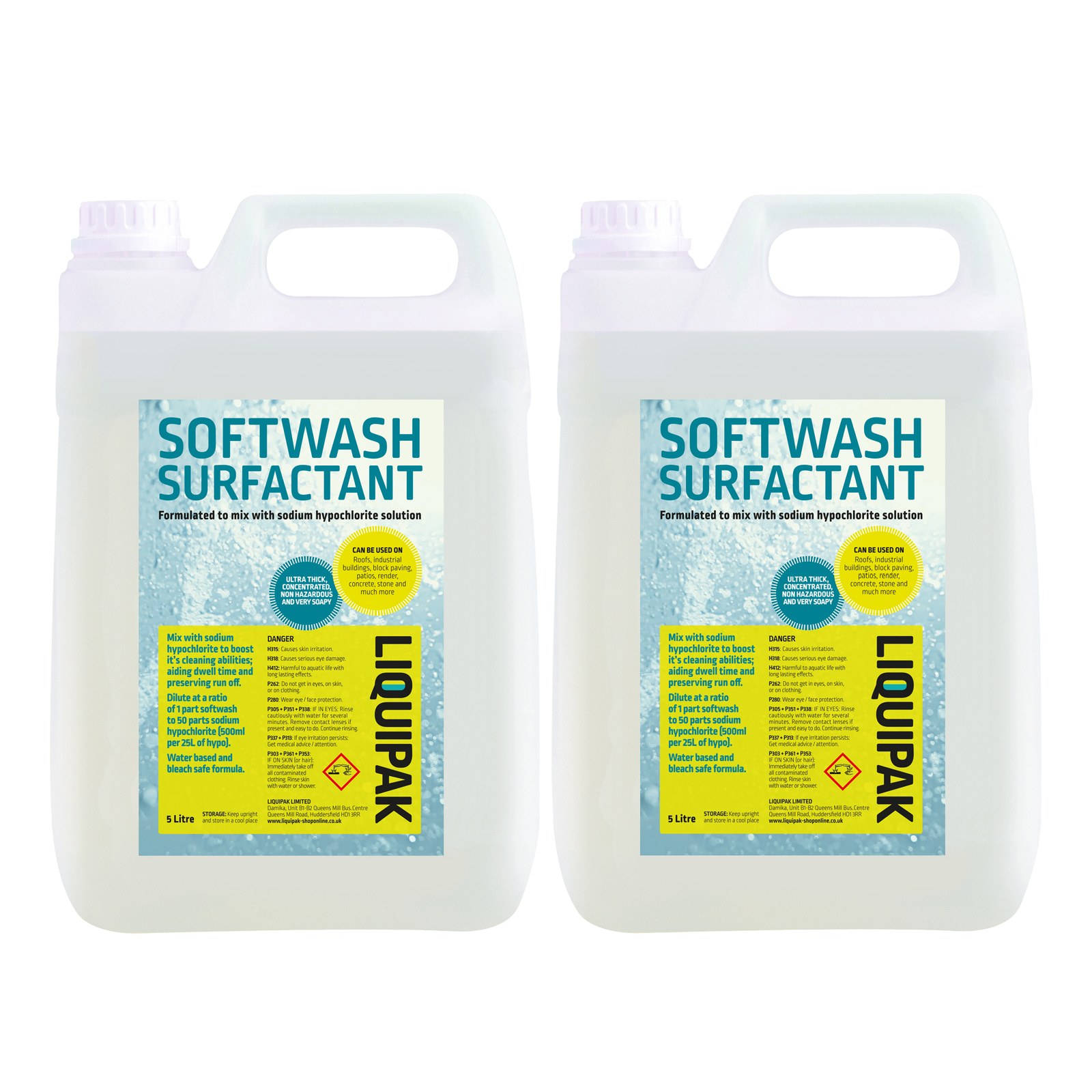  Best Softwash Surfactant Cleaner Detergent for Pressure Washing 10L | Liquipak UK 