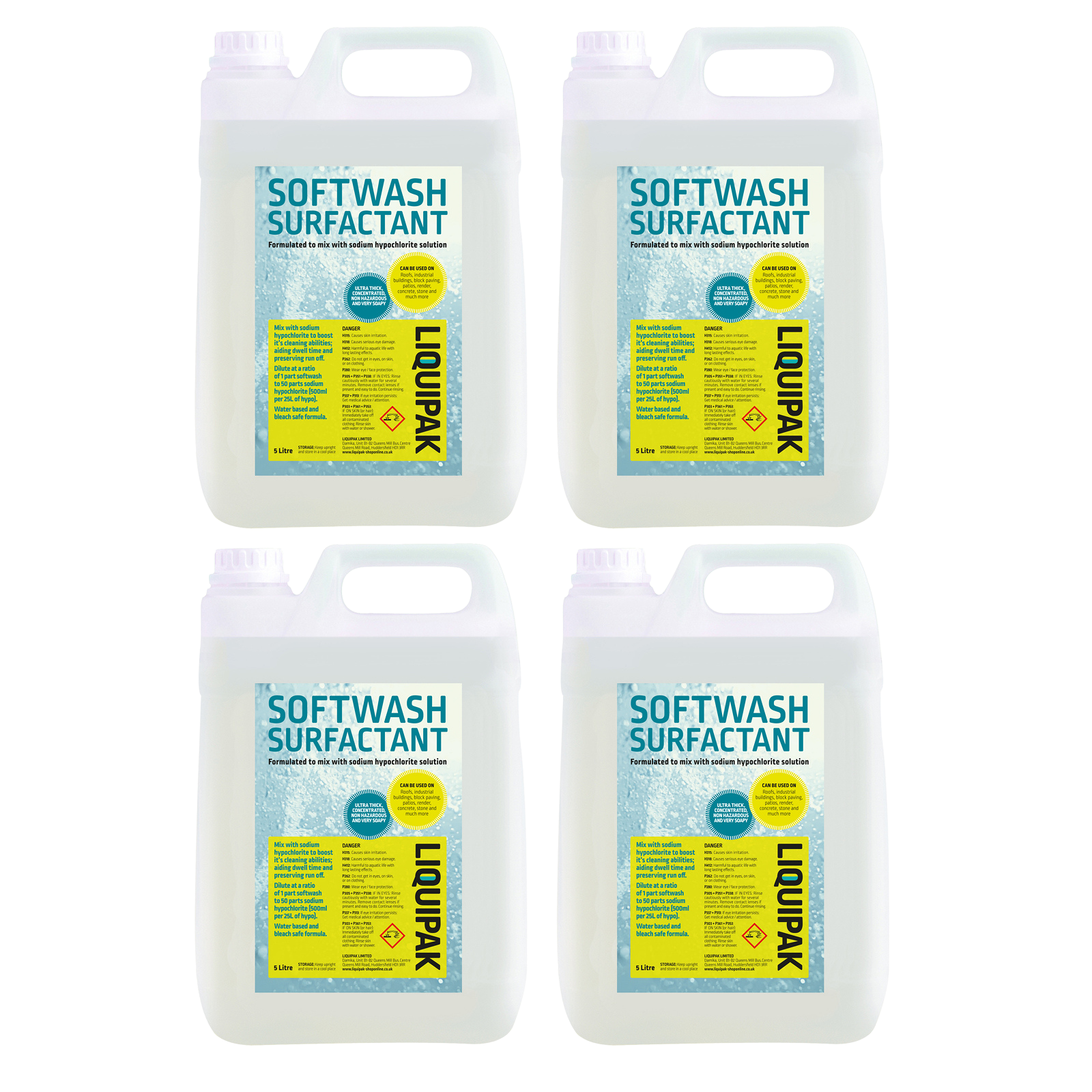  Best Softwash Surfactant Cleaner Detergent for Pressure Washing 20L | Liquipak UK 