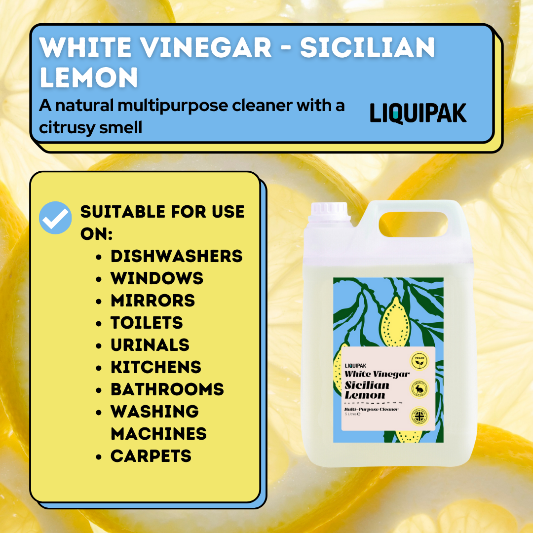 Vegan Washing Up Liquid 5L + White Vinegar Cleaner 5L Bundle