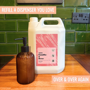 5L Vanilla & Rose Hand Soap Liquid – Vegan Hand Wash Refill for Dispenser Liquipak