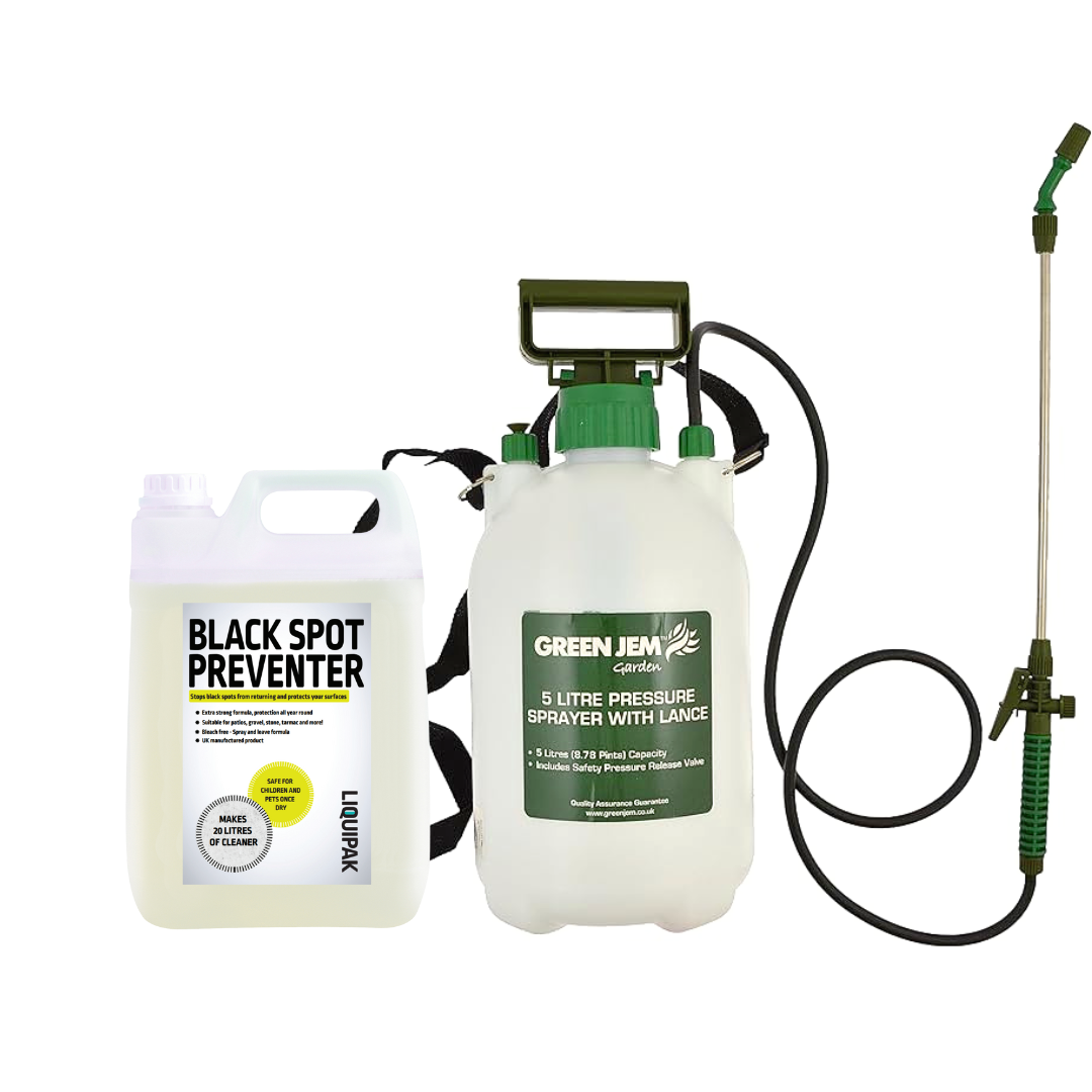 Liquipak - Black Spot Remover 5L + Pressure Washer Sprayer 