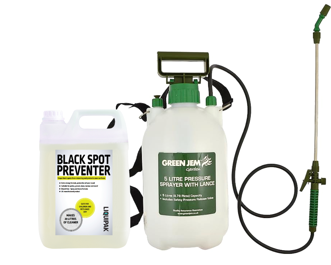 Liquipak - Black Spot Remover 5L + Pressure Washer Sprayer 