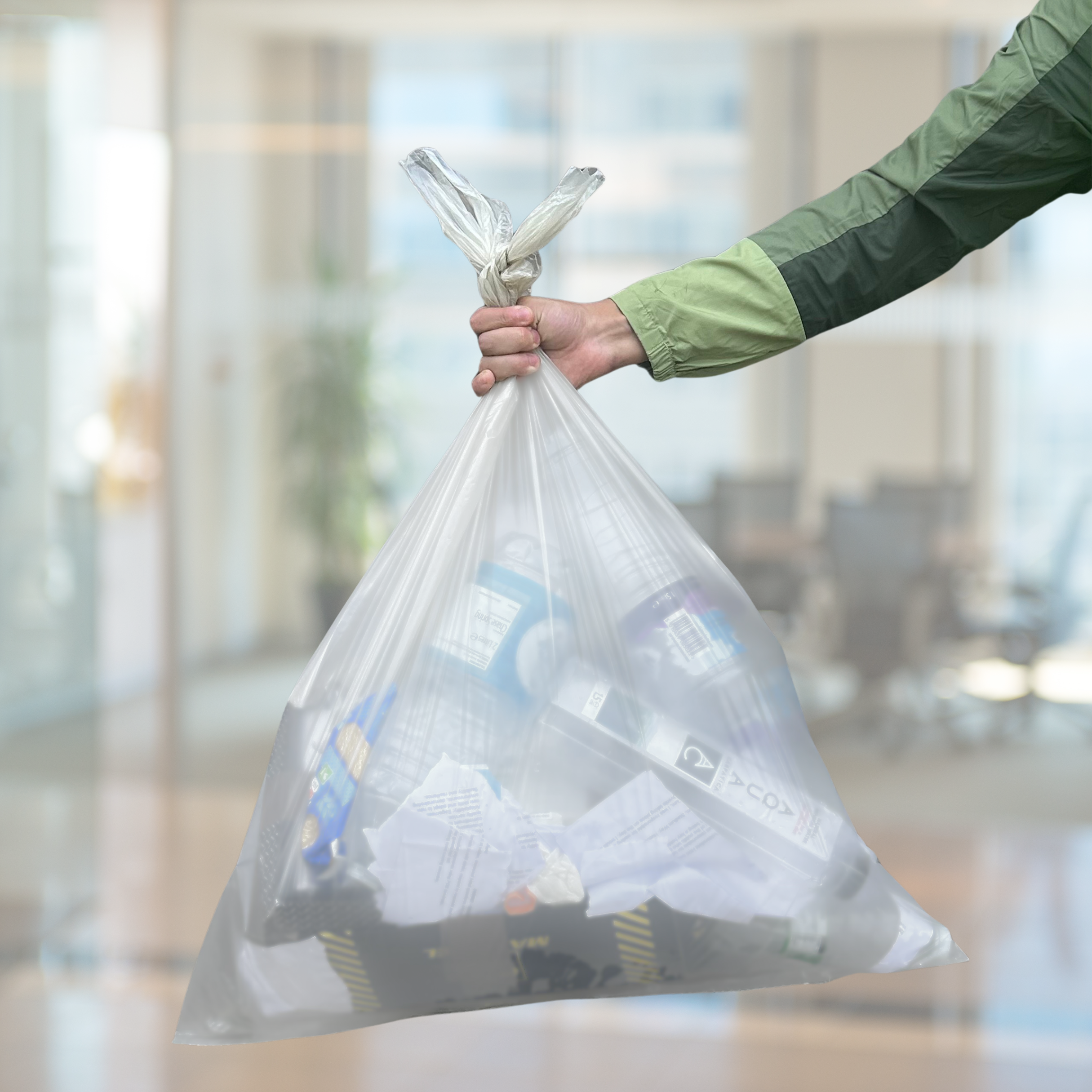 Liquipak Heavy-Duty Household Clear Refuse Sacks – 100L Large Recycling Bags