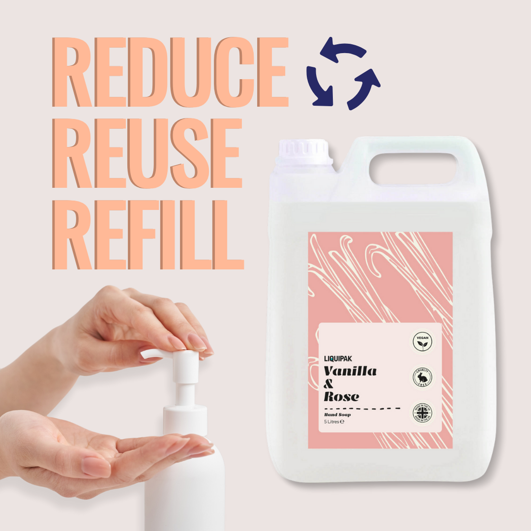 5L Vanilla & Rose Hand Soap Liquid – Vegan Hand Wash Refill for Dispenser Liquipak