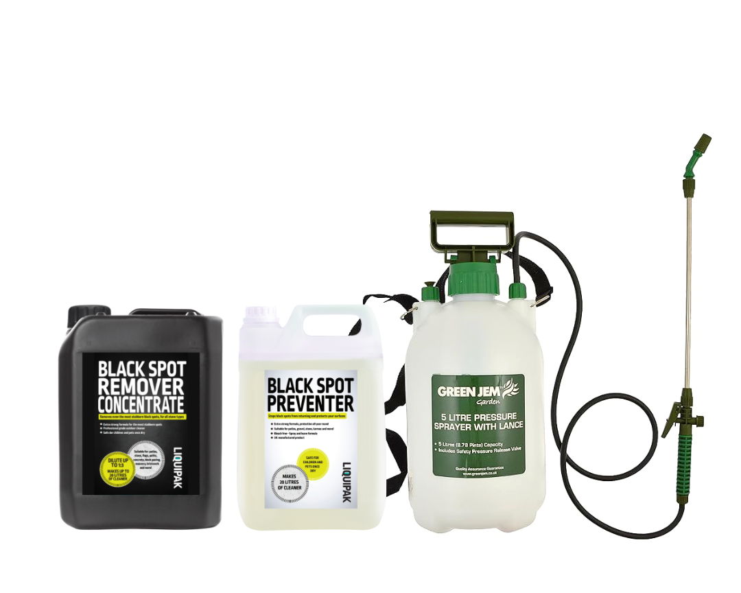 Liquipak - Black Spot remover Concentrate, Black Spot Preventer & Pressure Washer Sprayer 5 Litres