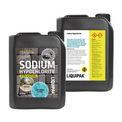 Liquipak - Sodium Hypochlorite 10 Litres Front and Back