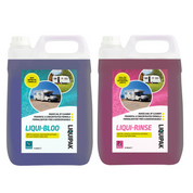 Caravan Toilet Chemicals Bundle Liqui Bloo 5L + Liqui Rinse 5L | Liquipak