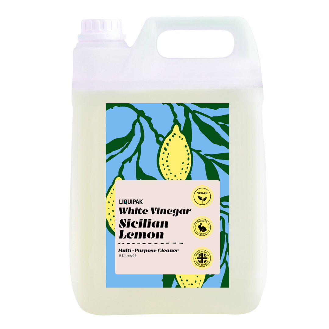 White Vinegar Sicilian Lemon, Multi-Purpose Cleaner 5L | Liquipak