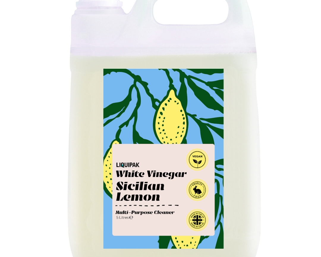 White Vinegar Sicilian Lemon, Multi-Purpose Cleaner 5L | Liquipak