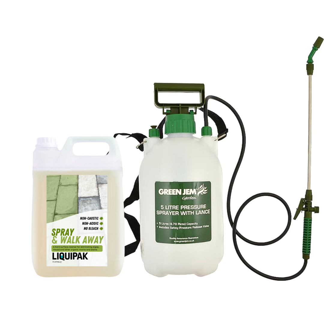 Liquipak - Spray and Walk Away Hard Surface Cleaner 5 Litres & Pressure Washer Sprayer