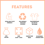 Extra Heavy duty refuse sacks features Liquipak