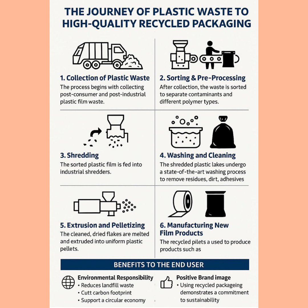 Extra heavy duty refuse sacks Journey of the plastic waste