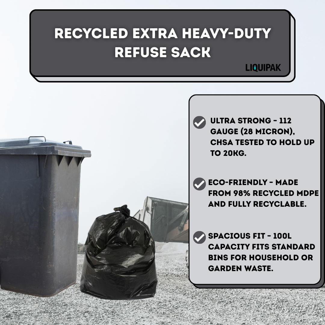 Extra Heavy Duty Refuse Sack Key Points Liquiapak 