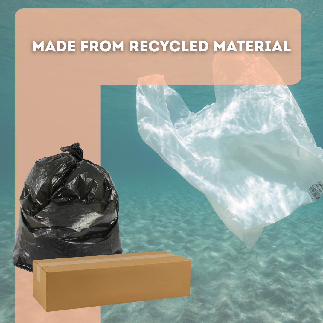 200 Extra Heavy Duty Household Refuse Sacks – Recycled 100L Black Bin Bags, CHSA Tested 20kg