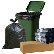 Liquipak 240L Heavy Duty Black Bin Liners – Strong Recycled Bags for Wheelie Bins