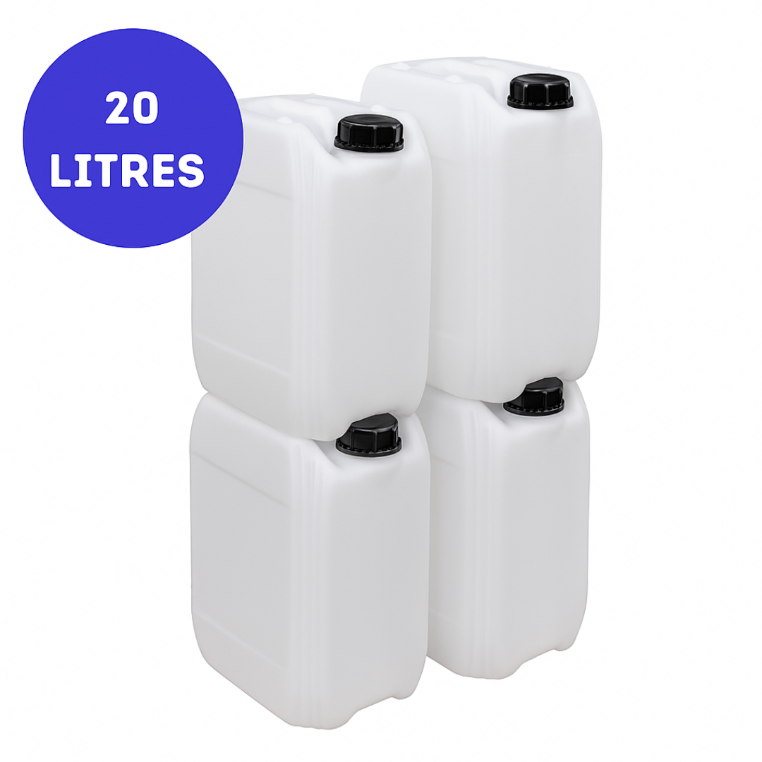 20L Heavy Duty Water Container – Stackable HDPE Jerry Can with DIN 61 Cap