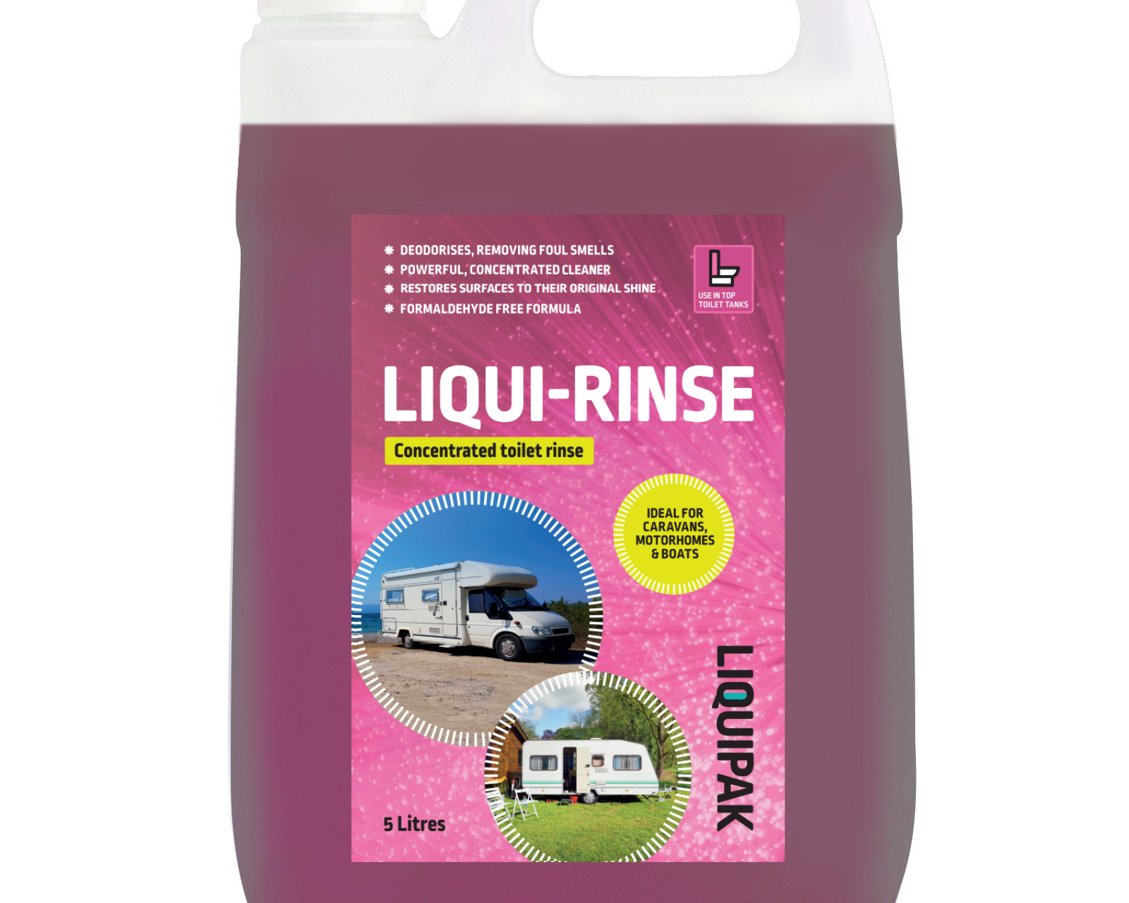 Liquipak - Liqui-Rinse Caravan Toilet Cleaner 5 Litres