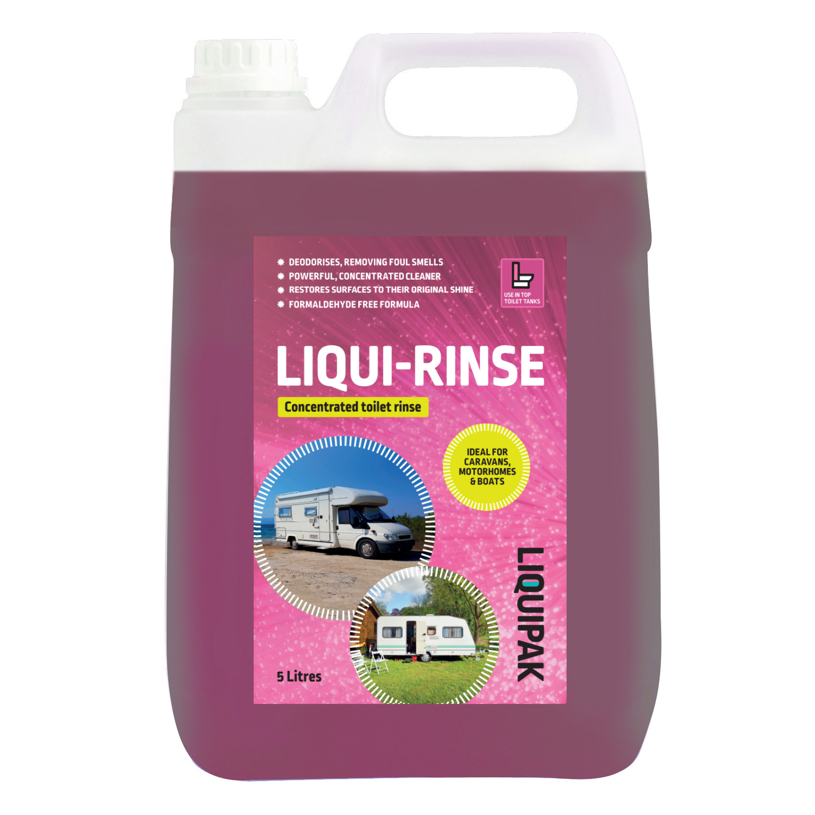 Liquipak - Liqui-Rinse Caravan Toilet Cleaner 5 Litres