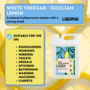 Liquipak - White Vinegar Sicilian Lemon, Multi-Purpose Cleaner Info