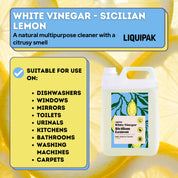 White Vinegar Sicilian Lemon Multi-Purpose Cleaner General Information | Liquipak