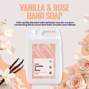 5L Vanilla & Rose Hand Soap Liquid – Vegan Hand Wash Refill Liquipak