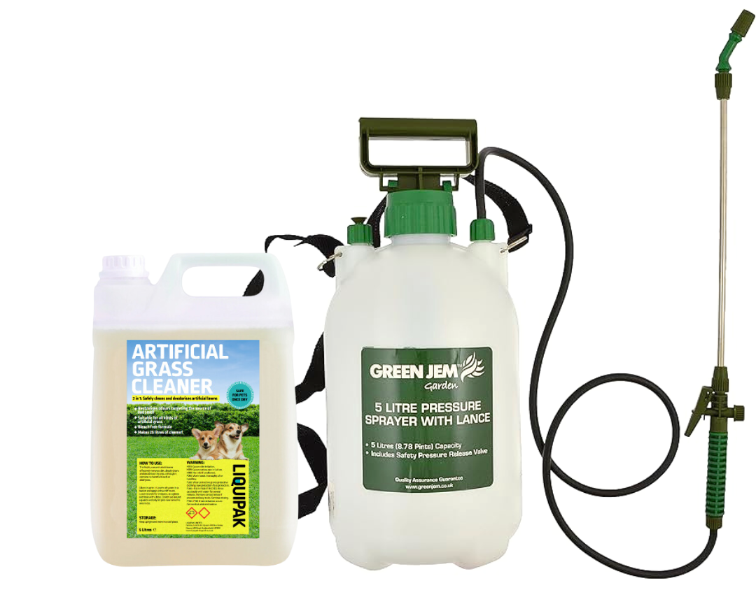 Liquipak - Artificial Grass Cleaner 5L + Pressure Washer Sprayer 